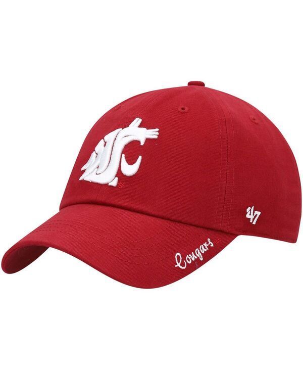 47 ブランド レディース アクセサリー 帽子 ロゴ 47 Brand Womens Crimson Washington State Cougars Miata Clean Up Logo Adjustable Hat Crimson クリムゾン