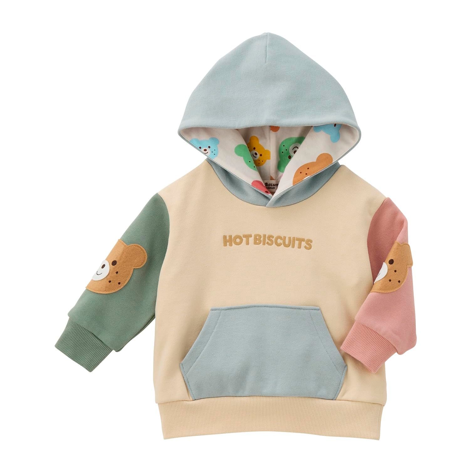 新品 [MIKIHOUSE HOT BISCUITS] [ミキハウス ホットビスケッツ] フーディー 男の子 女の子 ベビー 子供服 マルチカラー 80cm 73-5603-682