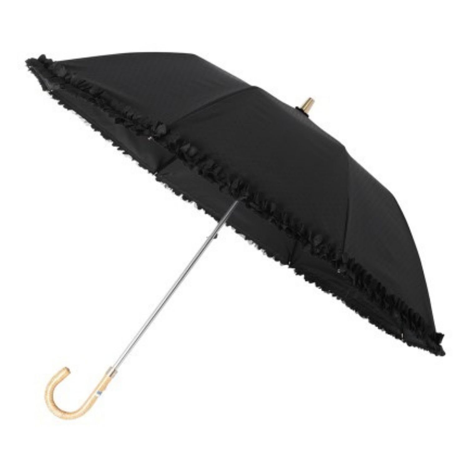 新品 ムーンバット 【ランバン オン ブルー】 日傘 折りたたみ傘 レディース 晴雨兼用 一級遮光 遮熱 UV ドビーフリル 22-084-12078-51 ブラック