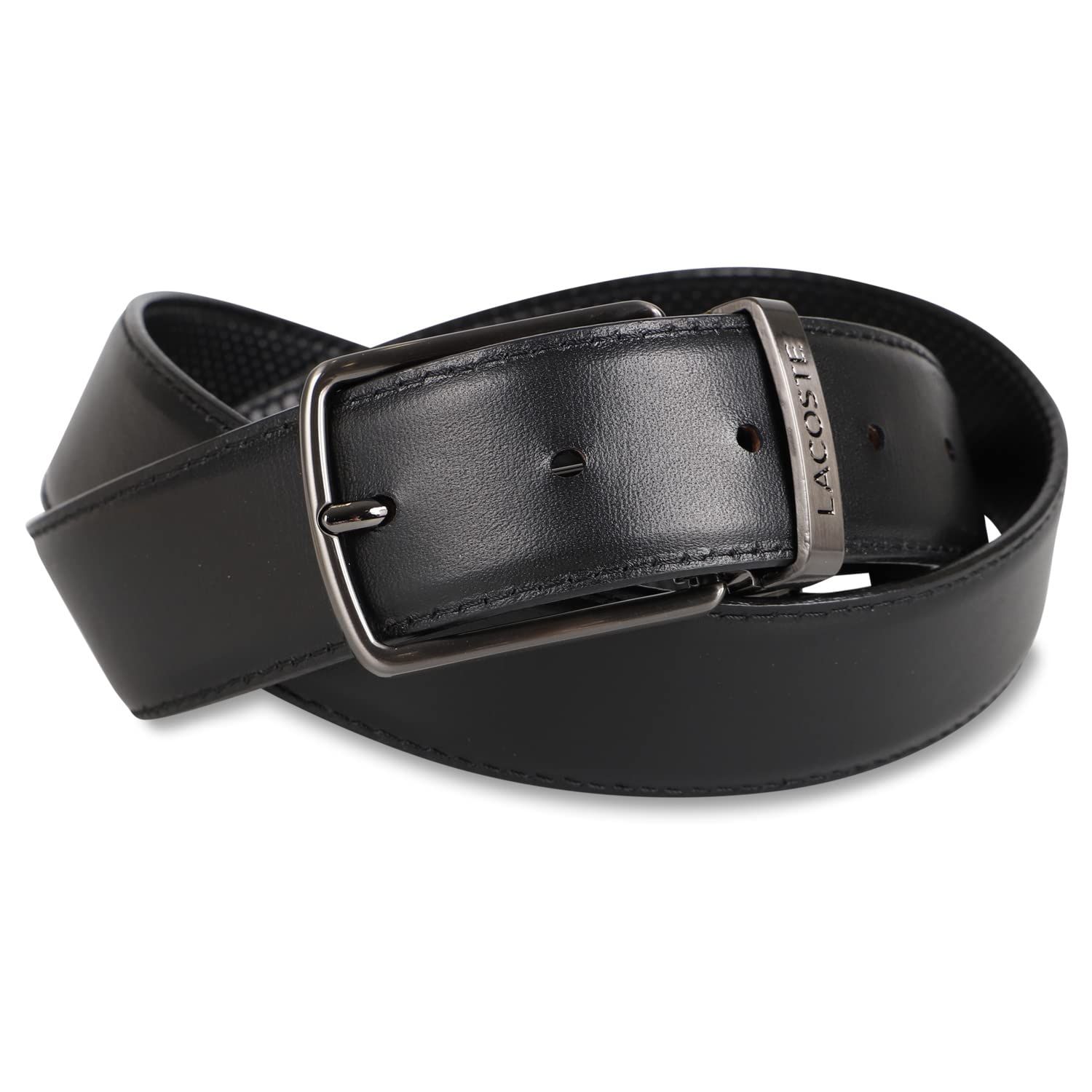 新品 [ラコステ] BELT ベルト メンズ リバーシブル ブラック 黒 LB80080