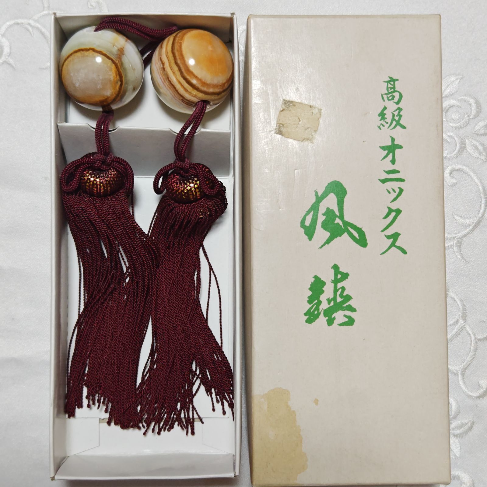 高級オニックス　風鎮 高級オニックス 風鎮（一対・2個セット）掛軸用 おもり - メルカリ