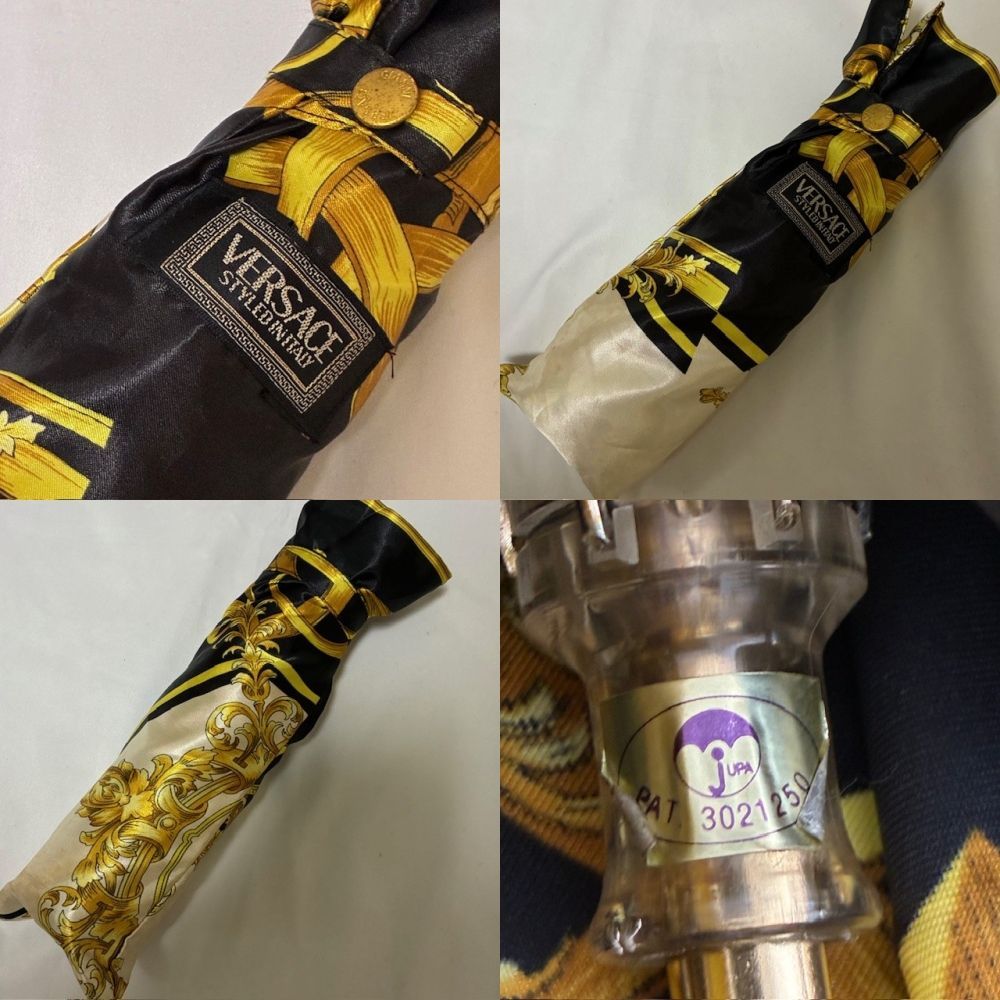 ジャンニヴェルサーチ GIANNI VERSACE 高級折りたたみ傘 バロック総柄