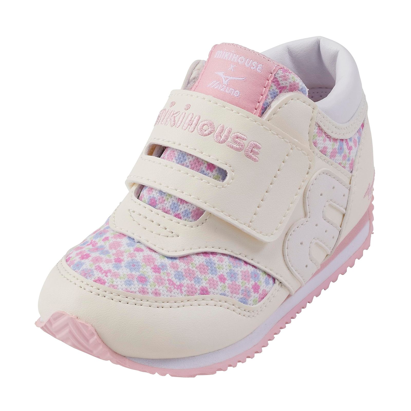 新品 [ MIKIHOUSE (ミキハウス)] ミキハウス×ミズノコラボレーションシューズ 13-9310-490 13 13.5 14 14.5 15 15.5 cm センチ ベビーシューズ セカンドシューズ キッズ 男の子 女の子 白 紺 マルチカラー