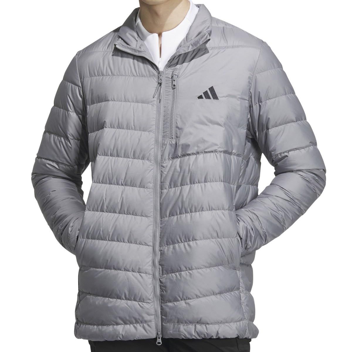 新品 adidas GOLF DJK58 WIND.RDY 保温 撥水 ﾌﾙｼﾞｯﾌﾟ ﾀﾞｳﾝｼﾞｬｹｯﾄ ｸﾞﾚｰｽﾘｰ J/M