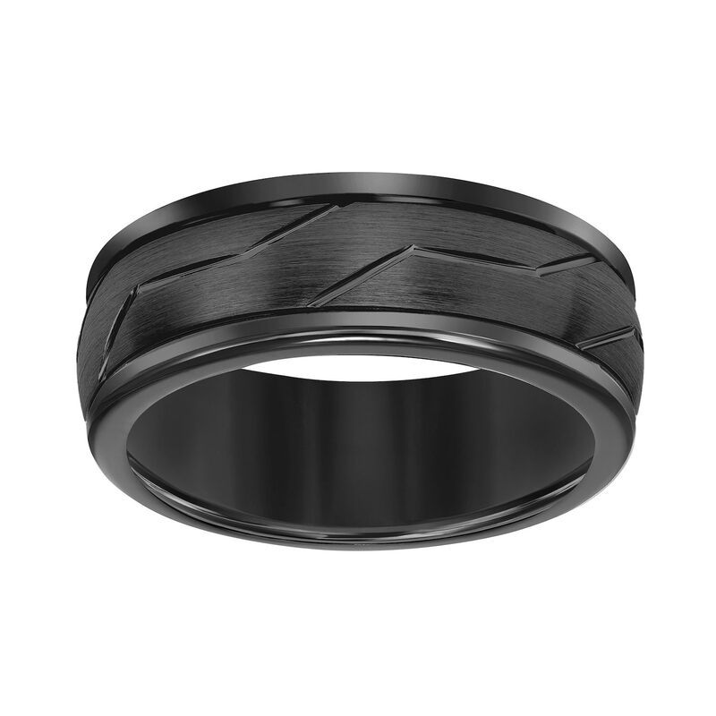 アンブランデッド メンズ アクセサリー リング Unbranded Mens Black Tungsten 8mm Comfort Fit Band Tungstencarbide ブラック