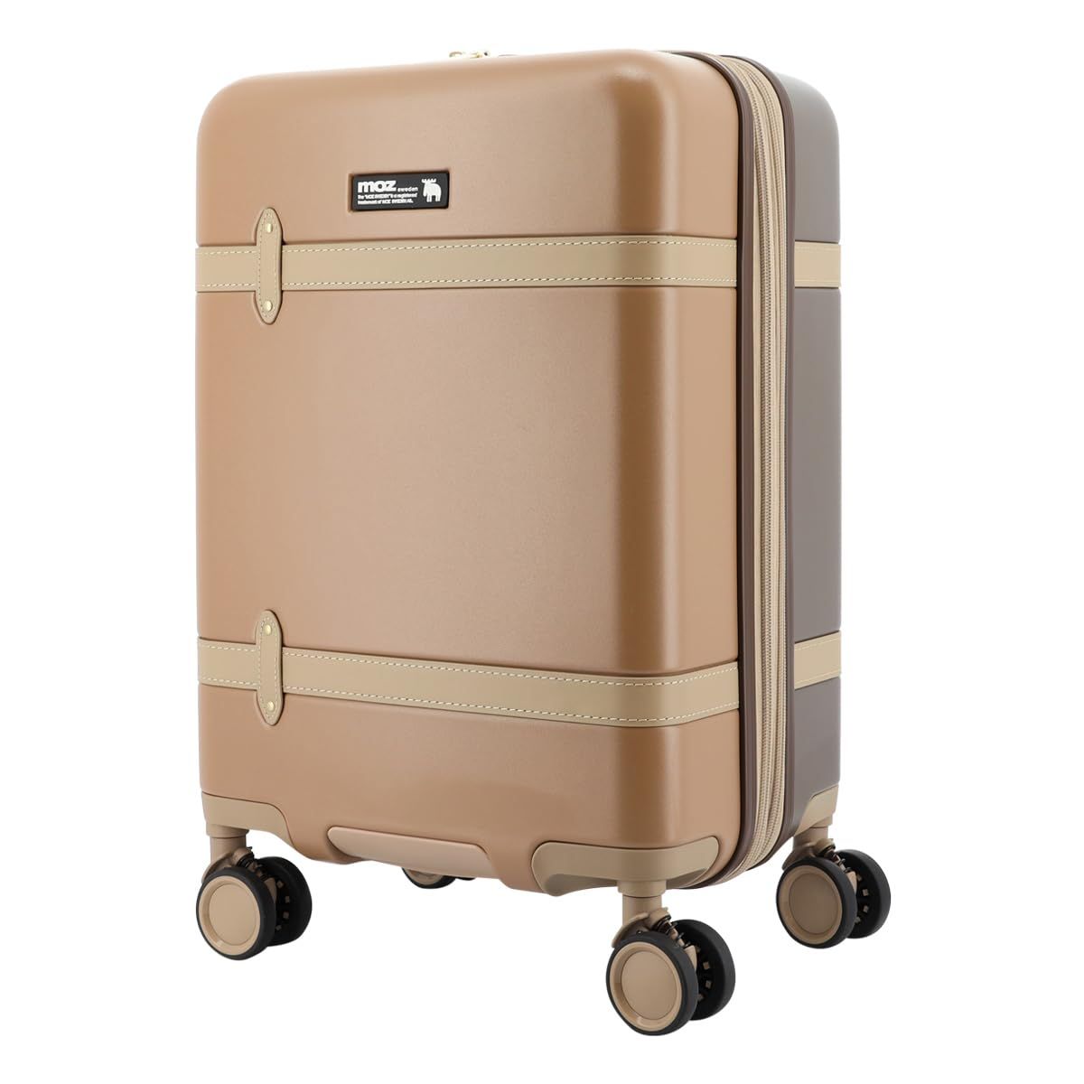 新品 [モズ] スーツケース 44L 55cm 3.2kg 機内持ち込み MZ-0859-48 moz TSAロック搭載 エキスパンダブル 静音キャスター 【75】 モカダーク・ブラウン