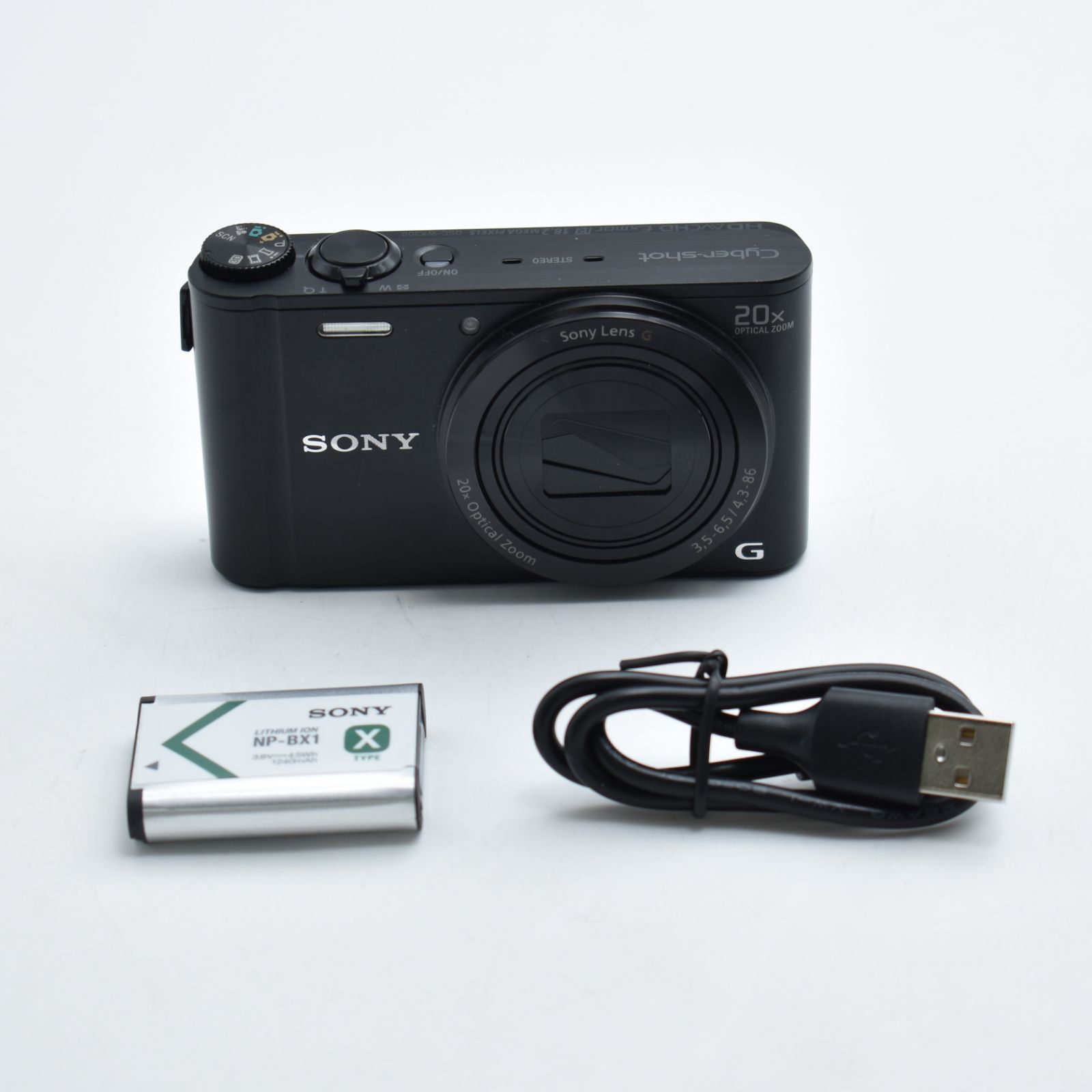 B#12226 SONY デジタルカメラ Cyber-shot WX300 2110万画素 光学20倍 ブラック DSC-WX300(B)