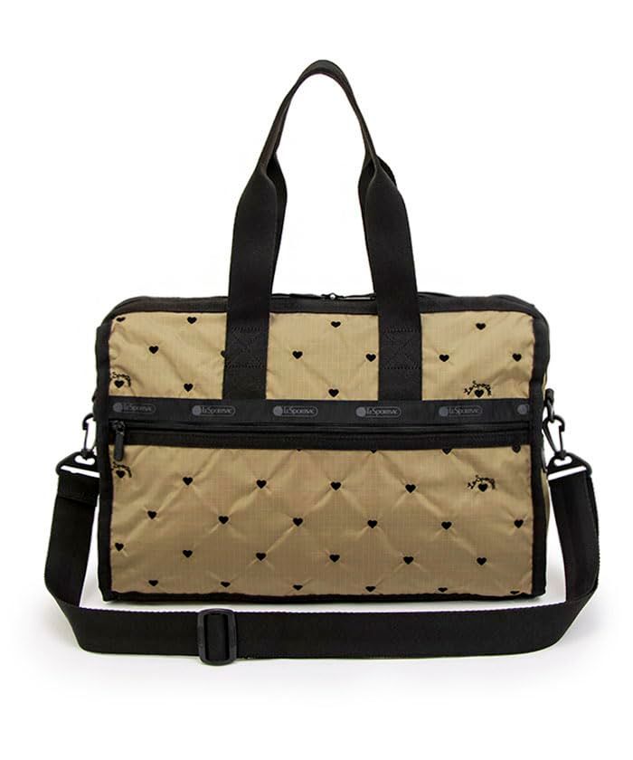 新品 [レスポートサック]【公式】ボストン バッグ DELUXE MED WEEKENDER/4318/モカブラックハートエンブロイダリー