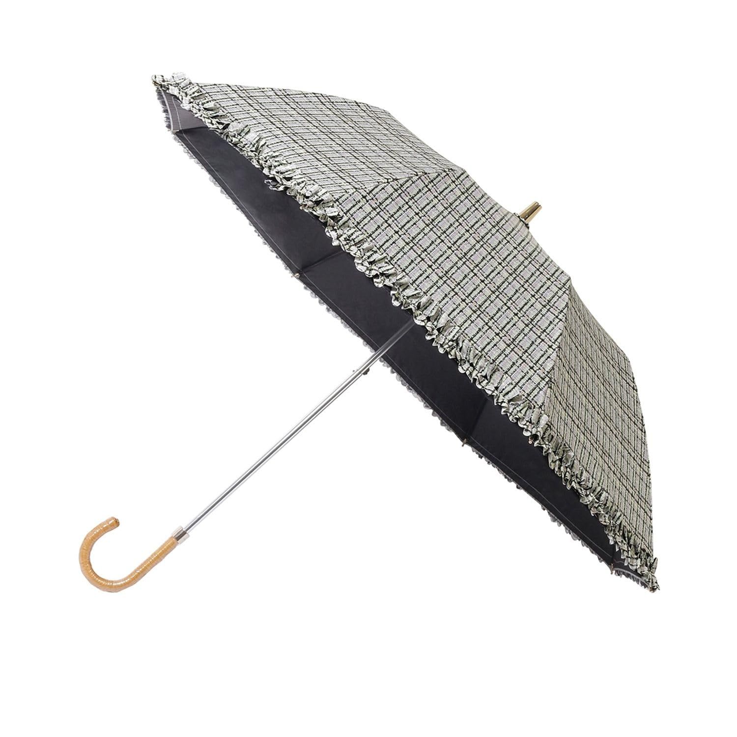 新品 ムーンバット 【ランバン オン ブルー】 日傘 折りたたみ傘 レディース 晴雨兼用 一級遮光 遮熱 UV ドビーフリル 22-084-12078-51 グレー