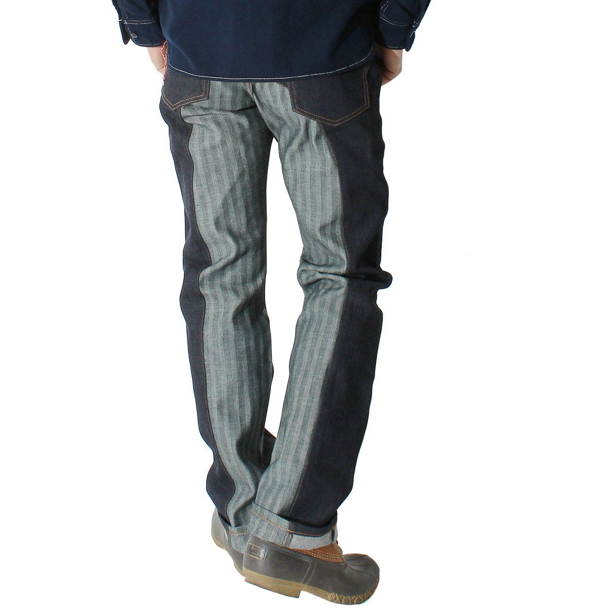 新品 [児島ジーンズ] KOJIMA GENES モンキー コンボ パンツ ヘリンボーン 32 HERRINGBONE