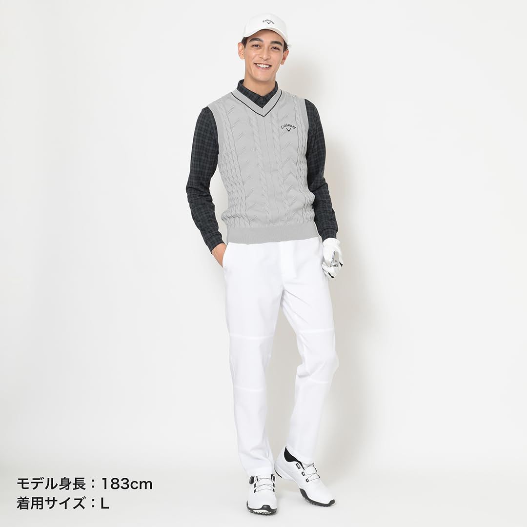 2025夏季 新品 [キャロウェイ] ニットベスト ケーブルニット