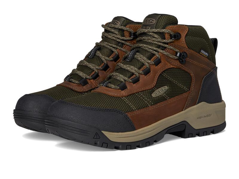 キーン メンズ シューズ ブーツ・レインブーツ KEEN Utility Skokie Waterproof Work Boots Softoe Forest NightBl フォレスト
