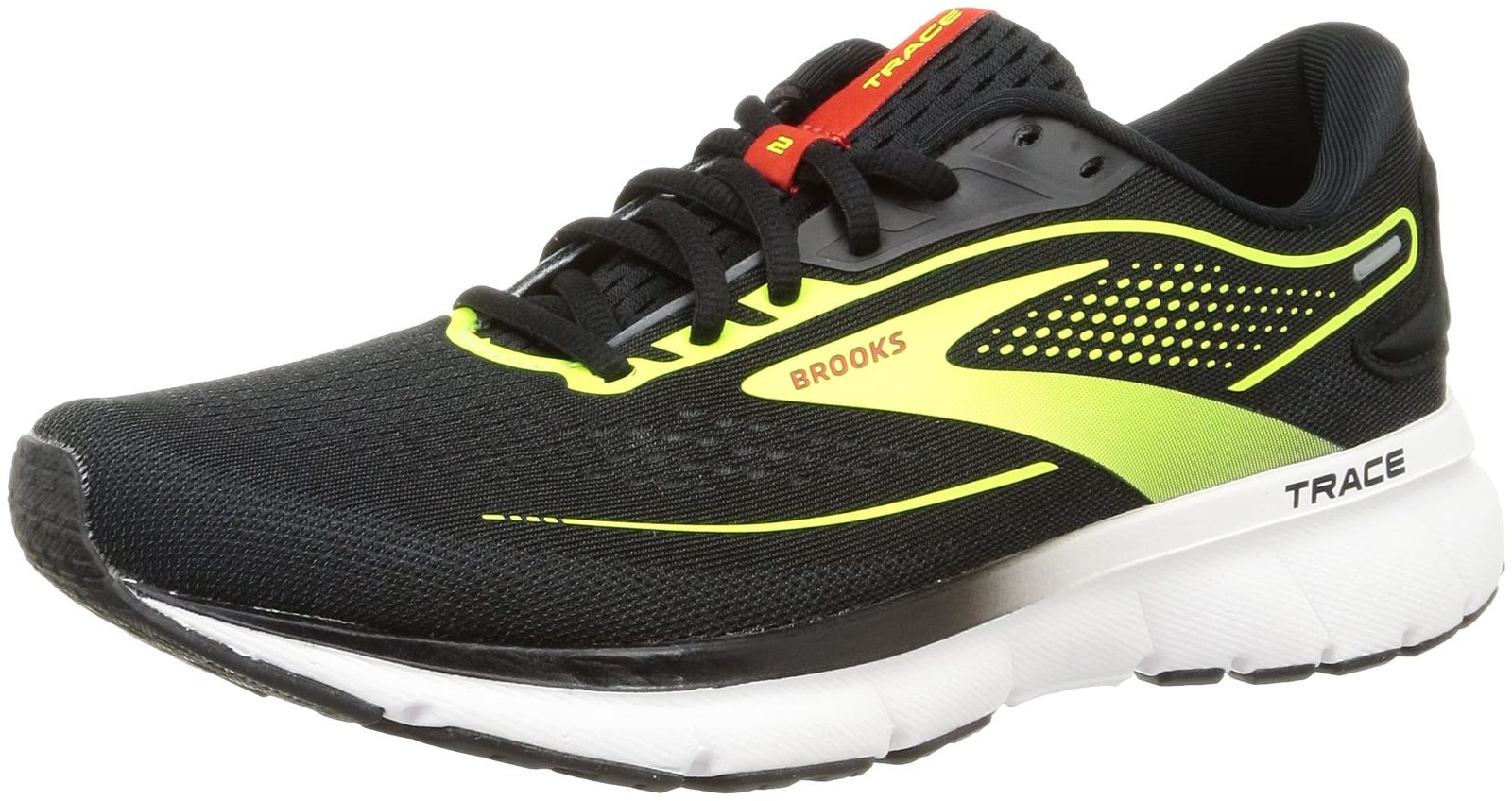 新品 [Brooks] スニーカー トレース 2 ランニングシューズ 軽量 メンズ レディース BRM3883 BRW3752 ブラック/イエロー 27.5 cm D