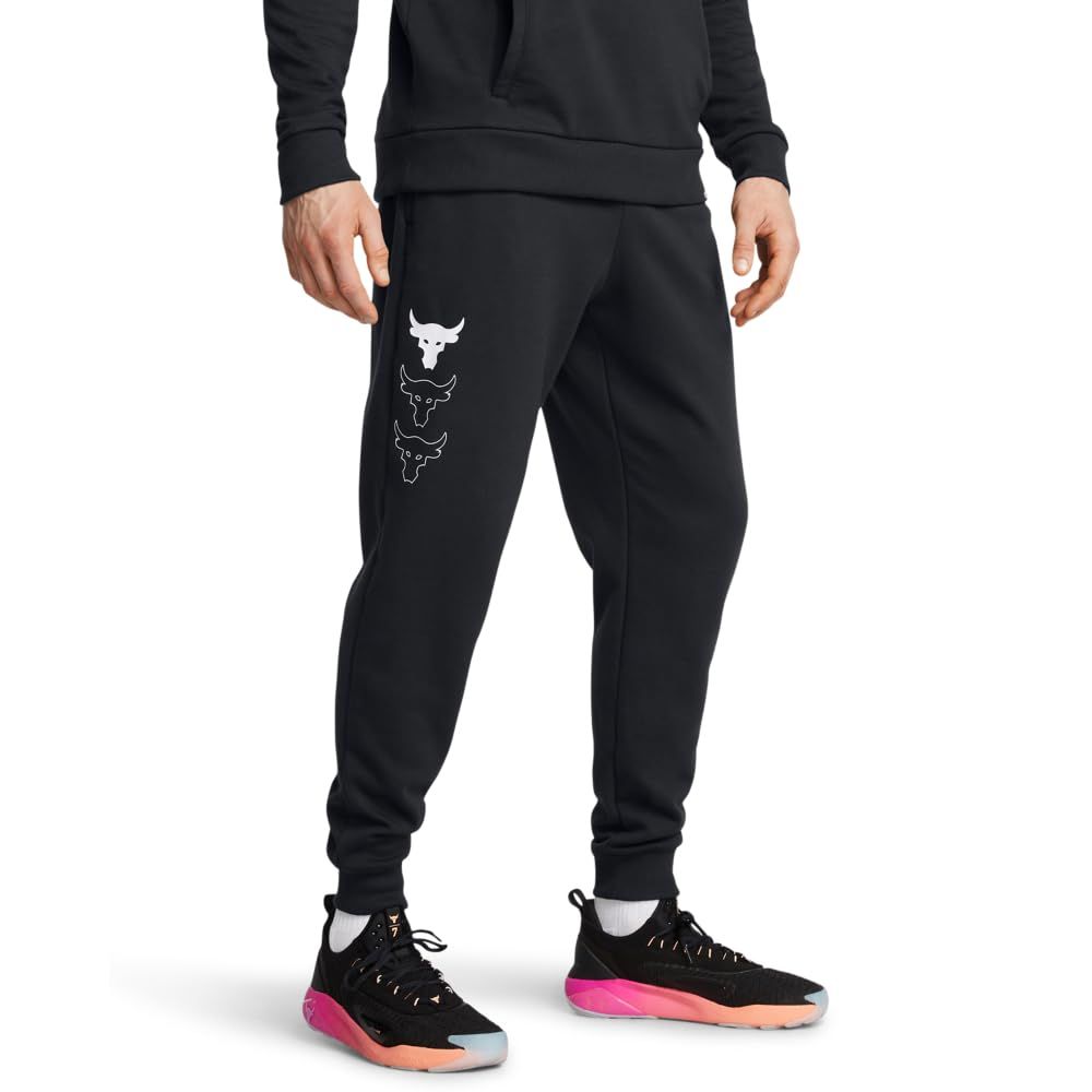 新品 UNDER ARMOUR(アンダーアーマー) Pjt Rock LS Rvl Flc Jogger Black / / White S