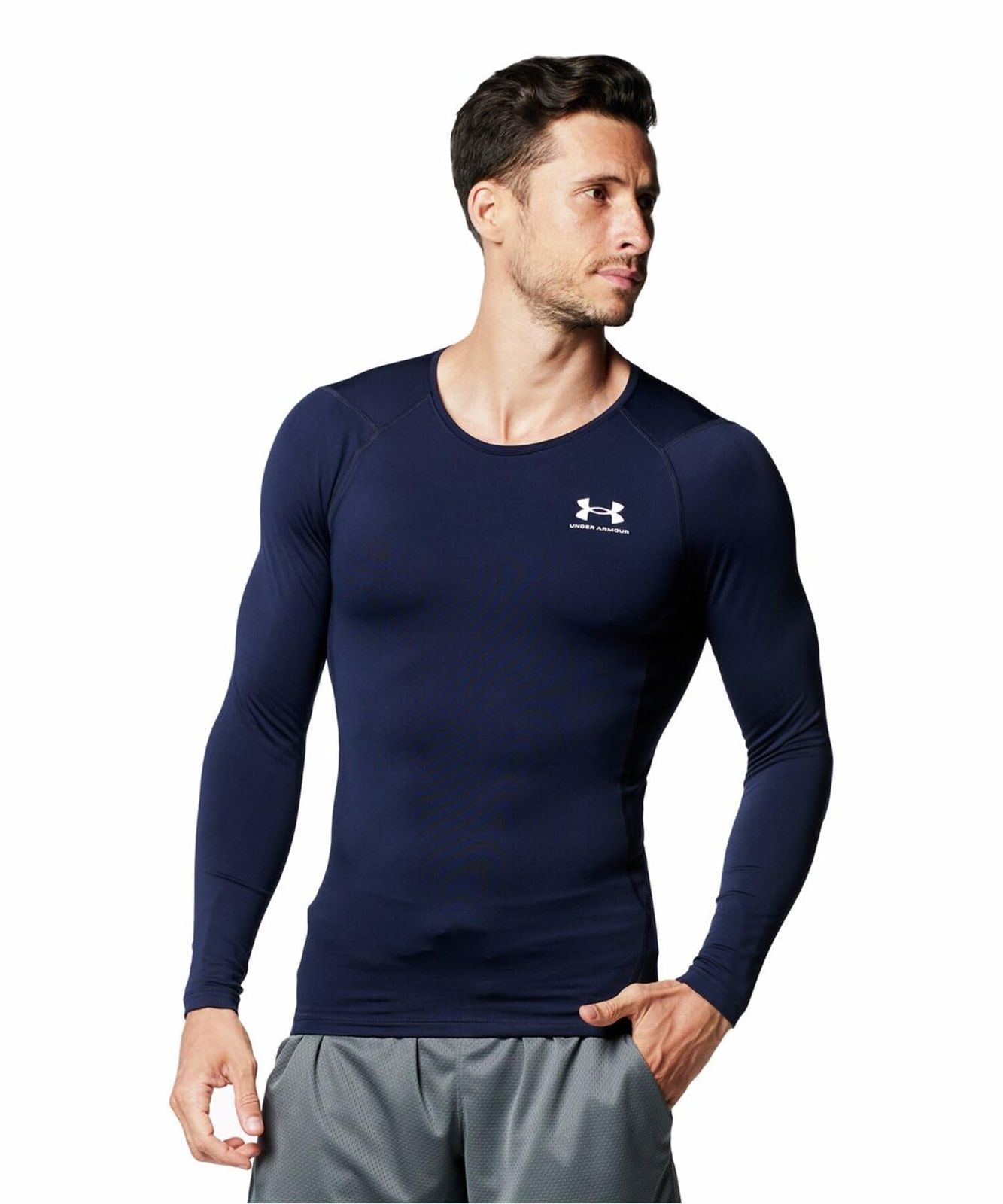 [アンダーアーマー] UA COLDGEAR ARMOUR CREW SHIRT [Midnight Navy / /] [L]