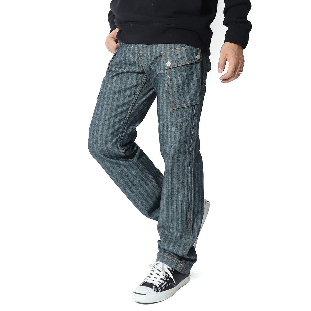 新品 [児島ジーンズ] KOJIMA GENES ヘリンボーンカーゴパンツ メンズ ボトム HERRINGBONE 30