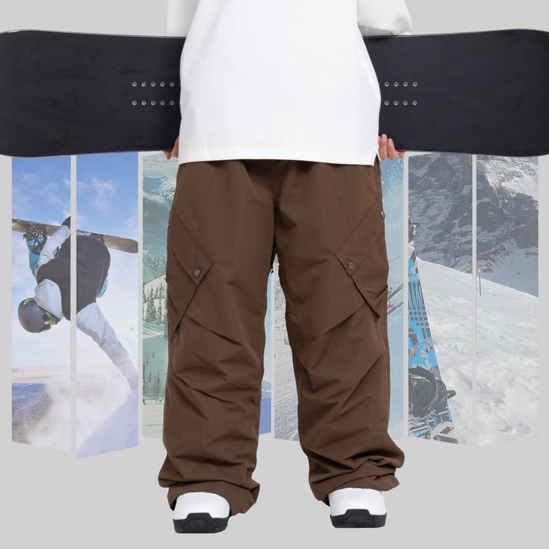 新品 [SNOWVERB] メンズ バギーカーゴ スノーボードパンツ 防水 防風