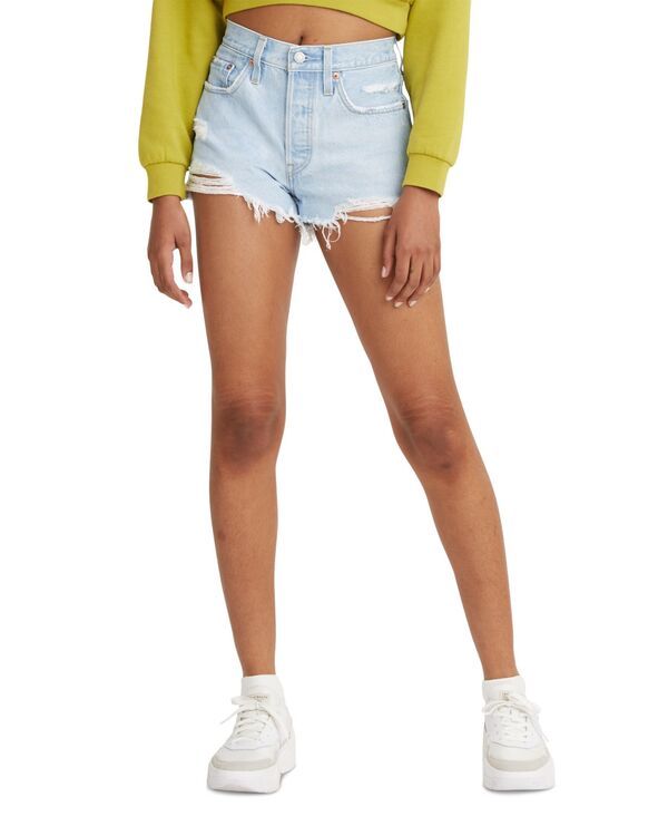 【送料無料】 リーバイス レディース ハーフパンツ・ショーツ ボトムス Womens 501 Button Fly Cotton HighRise Denim Shorts Ojai Top
