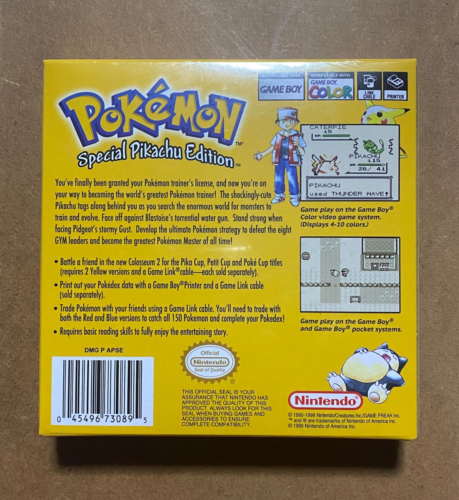 ポケットモンスター ゲームボーイ イエロー GB 海外版 YELLOW GAMEBOY