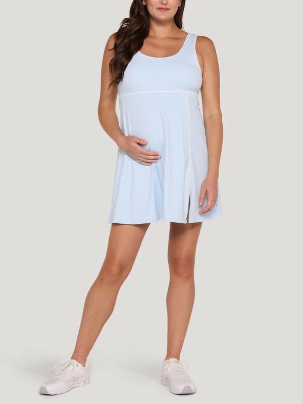 マザーフッドマタニティー レディース トップス ワンピース ショートパンツ ノースリーブ MOTHERHOOD MATERNITY Sleeveless Active Dress with Shorts Nantucket Breeze