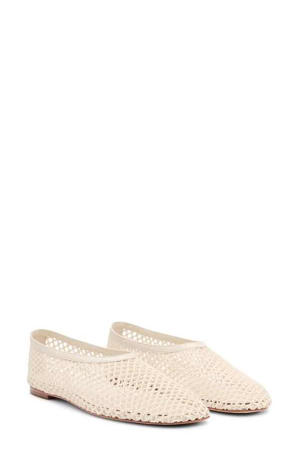 リフォーメーション レディース シューズ パンプス メッシュ Reformation Britt Mesh Ballet Flat Ivory Crochet アイボリー