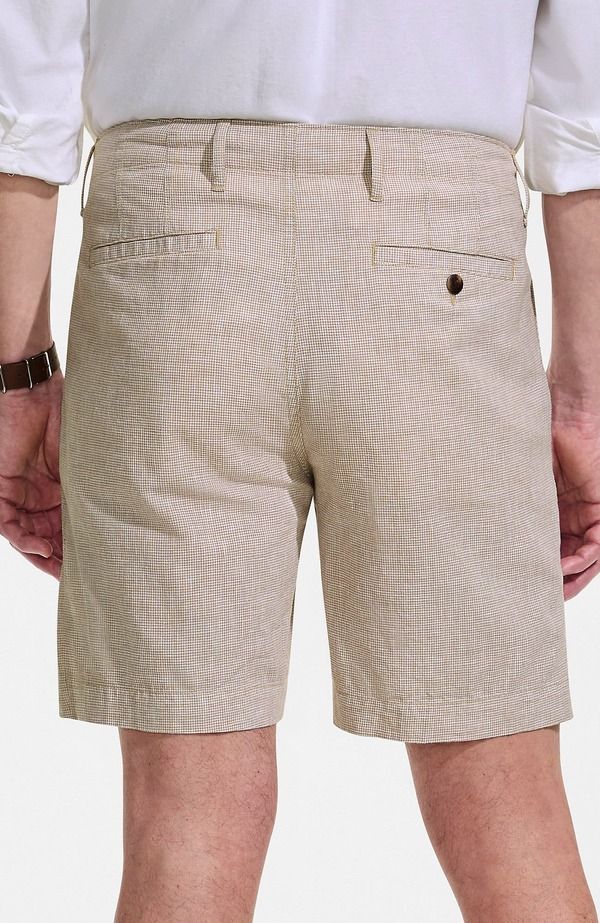 ランズエンド メンズ ボトムス ハーフパンツ・ショーツ リネン Lands End 7 Classic Fit Linen Blend Short Pale Desertan タン