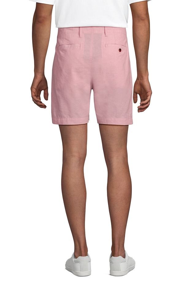 ランズエンド メンズ ボトムス ハーフパンツ・ショーツ リネン Lands End 7 Classic Fit Linen Blend Short Pale Sunset Coral Pink ピンク ランズエンド メンズ ボトムス ハーフパンツ・ショーツ リネン Lands End 7 Classic Fit Linen Blend Short Pale Sunset Coral Pink ピンク