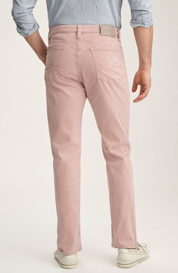 ３４ヘリテージ メンズ ボトムス カジュアルパンツ ストレート 34 Heritage Charisma Relaxed Straight Leg Twill Pants Pink Twill ピンク