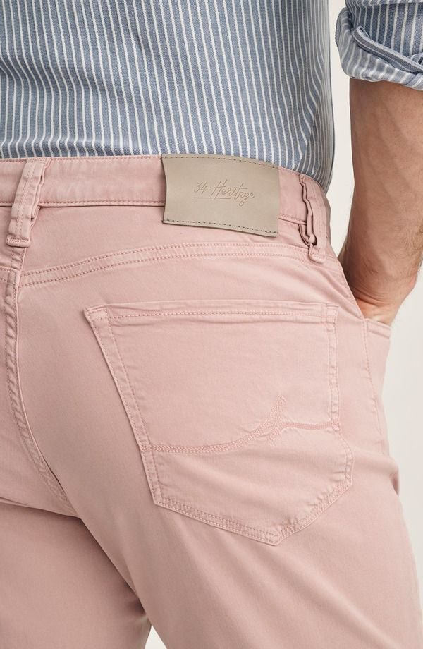 ３４ヘリテージ メンズ ボトムス カジュアルパンツ ストレート 34 Heritage Charisma Relaxed Straight Leg Twill Pants Pink Twill ピンク