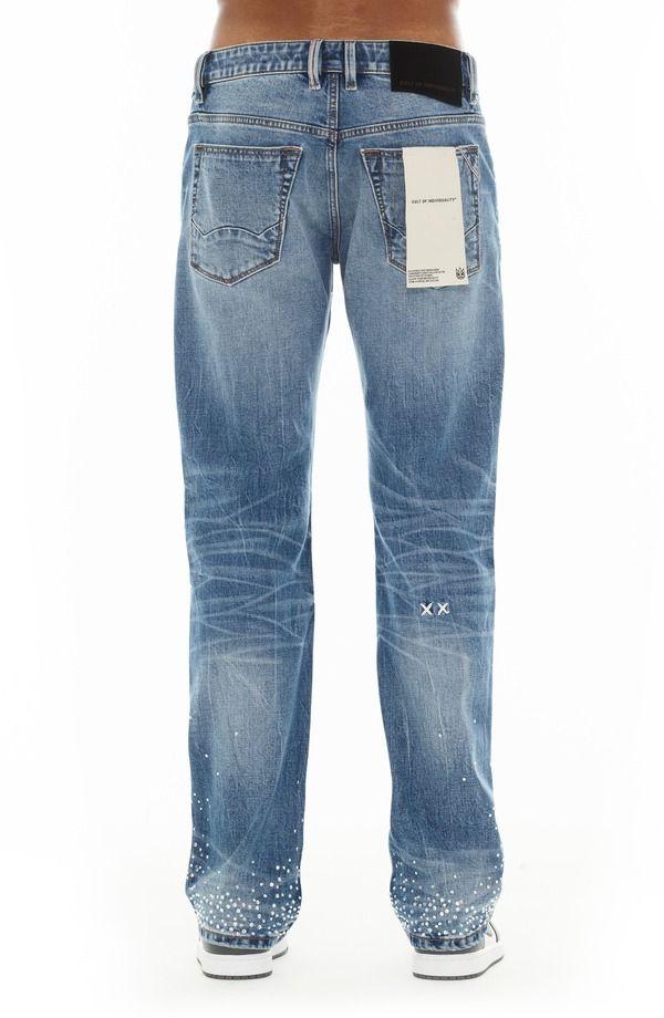 カルト オブ インディビジュアリティ メンズ ボトムス デニムパンツ ストレート ジーンズ Cult of Individuality Hagen Relaxed 608 Straight Leg Jeans Crystal