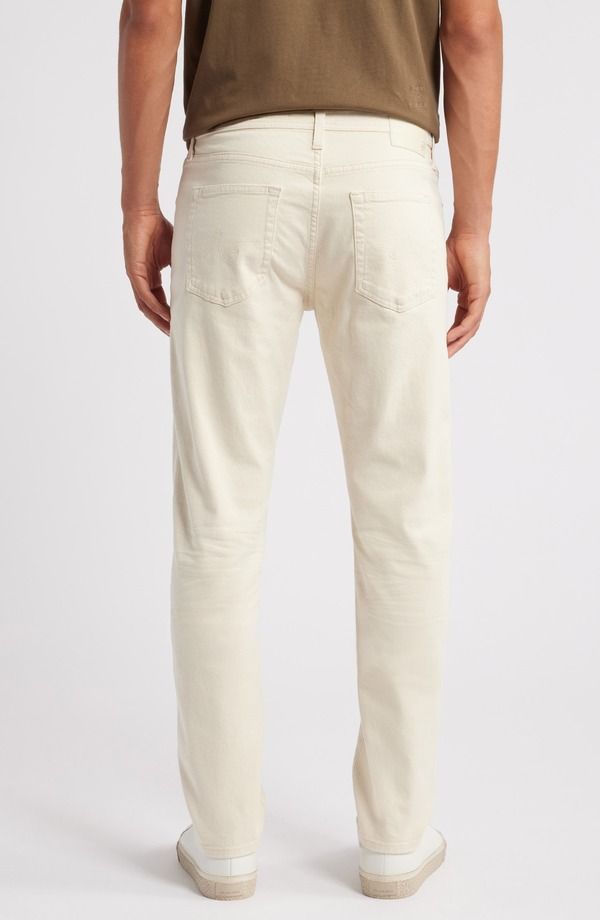 エージー メンズ ボトムス デニムパンツ ストレート ジーンズ AG Everett Slim Straight Leg Jeans 1 Year Ivory Cream クリーム