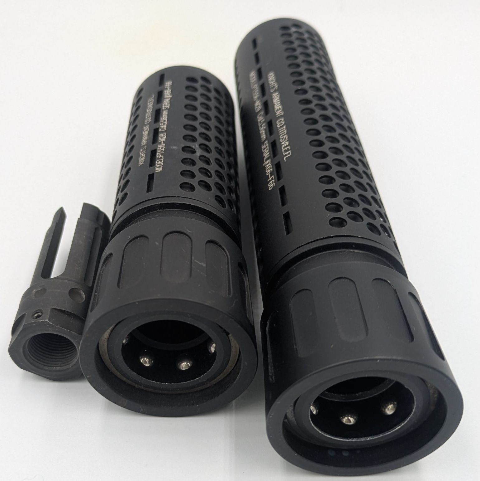 【中古】KAC 556 QDC/CQB タイプ ショート＋ロングサプレッサー 14mm逆ネジ CCW BK