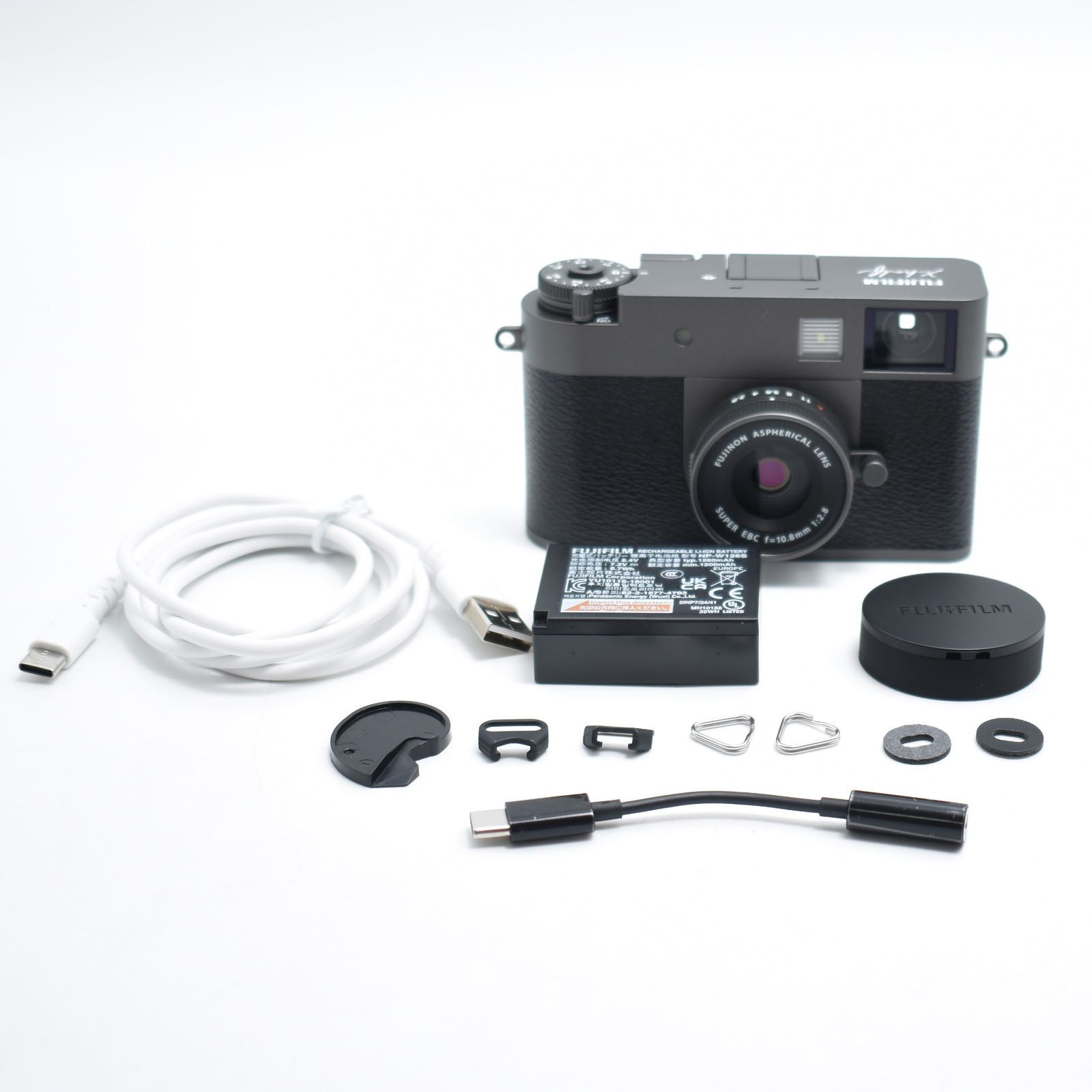 B#12403 富士フイルム(FUJIFILM) コンパクトデジタルカメラ X-half チャコールシルバー F X-HF1-CS JP 二言語対応