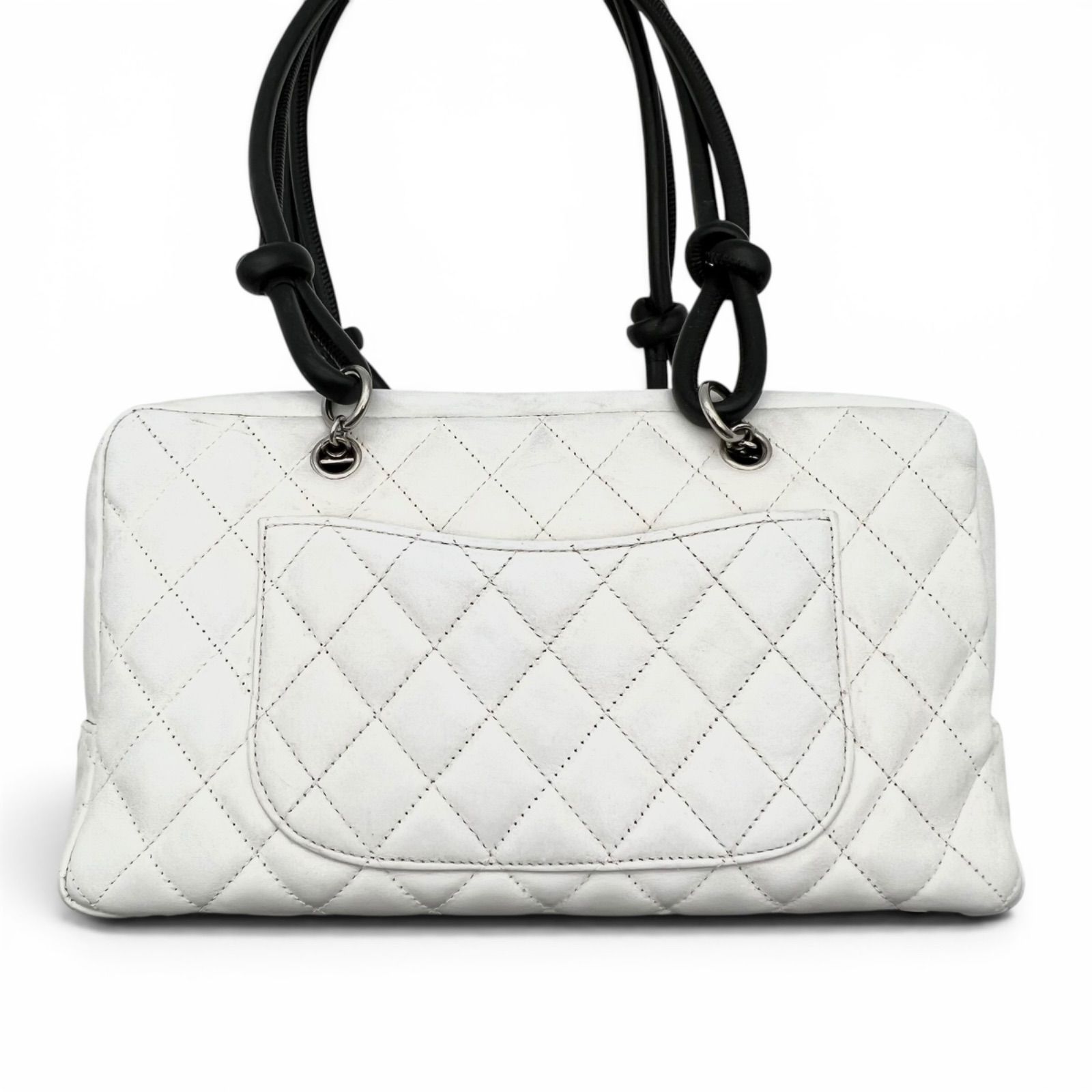 CHANEL シャネル カンボンライン ボーリングバッグ ホワイト 10番台 CHANEL シャネル カンボンライン ボーリングバッグ ホワイト 10番台