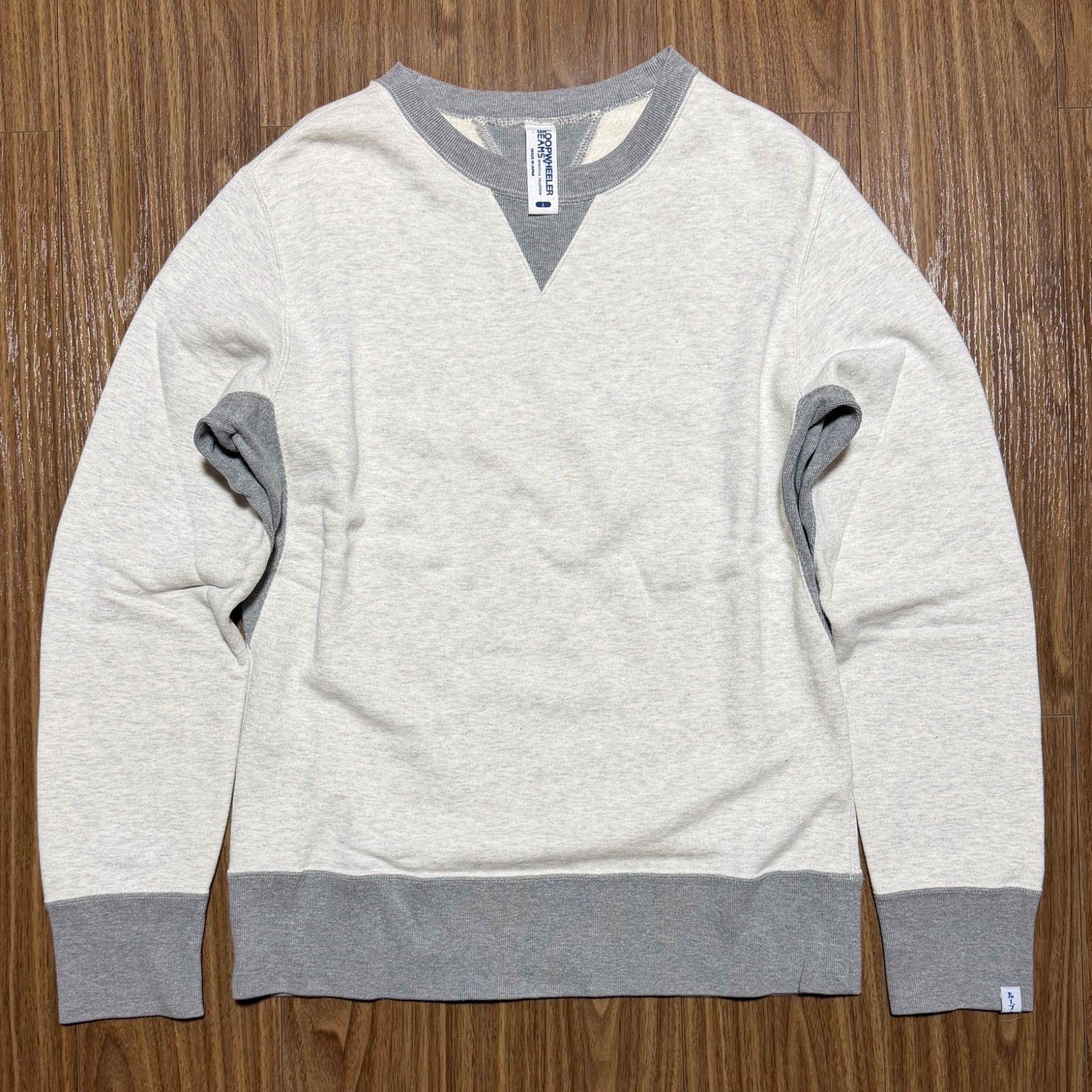 ループウィラー BEAMS PLUS別注 アスレチック 2トーンクルーネックスウェット グレー L