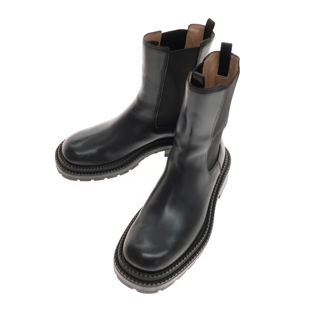 【中古】サルヴァトーレフェラガモ Salvatore Ferragamo レザー サイドゴアブーツ ブラック【サイズ8】【メンズ】