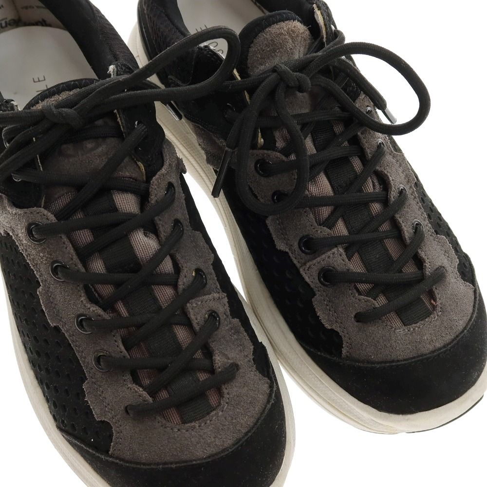 【中古】イズネス is-ness 合成繊維 × SUVSOLE スニーカー ブラックxグレー【サイズ26】【メンズ】 中古】イズネス is-ness 合成繊維 × SUVSOLE スニーカー ブラックx