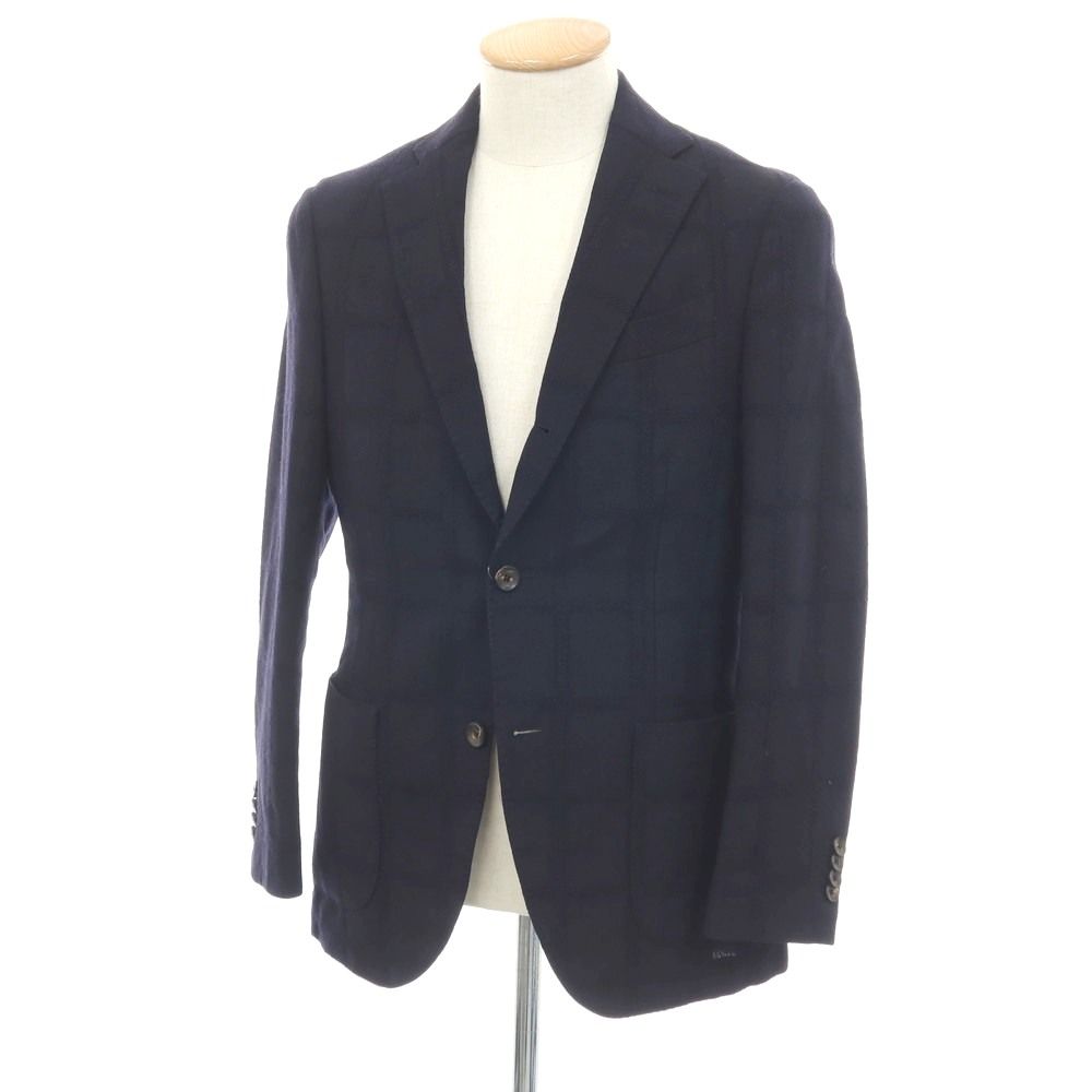 ラルディーニ LARDINI ウール チェック 3B テーラードジャケット 