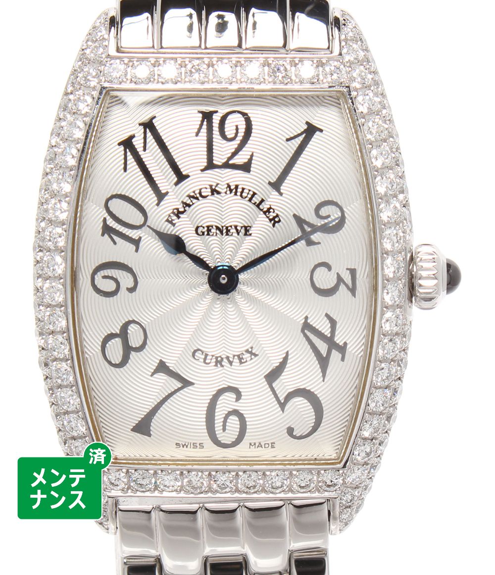 フランクミュラー 腕時計 SS SVアラビア QZ ダイヤケース SSブレス トノーカーベックス 1752QZD クオーツ レディース FRANCK MULLER