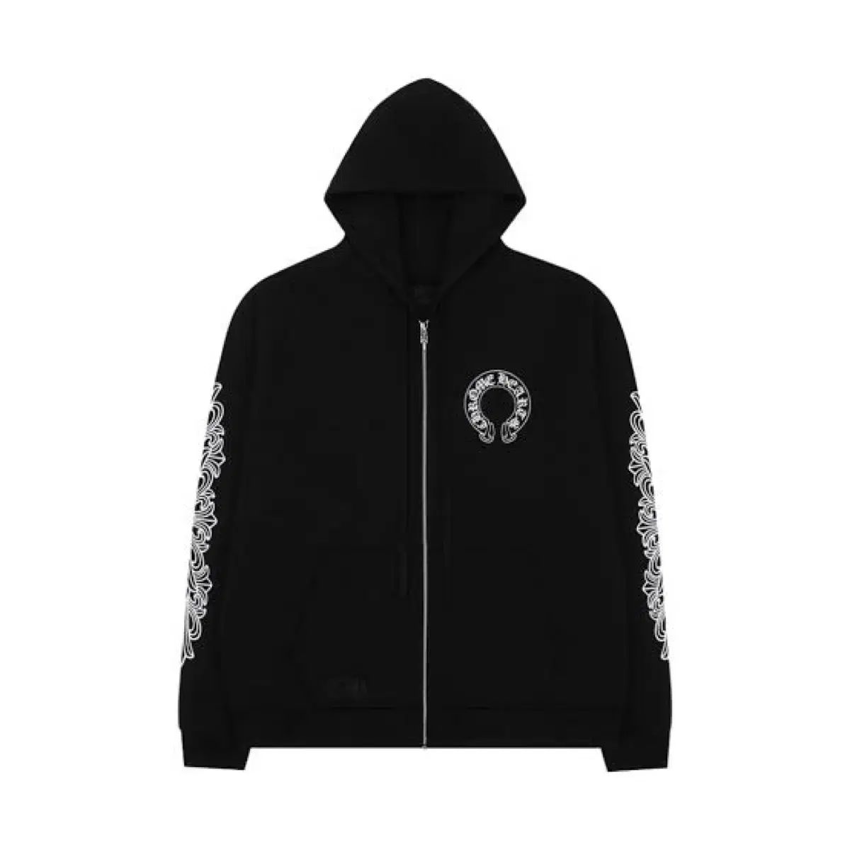 クロムハーツ ホースシュー フローラル フリース ジップアップ フーディー (偽物)