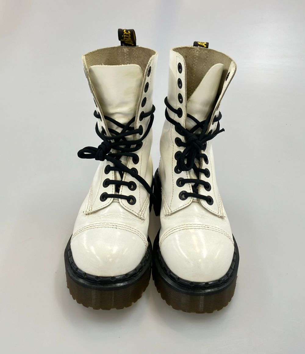 極美品 Dr.Martens 10ホールブーツ ホワイト レザー 希少 UK9 ドクターマーチン 10ホールブーツ レディース SIZE UK 4 (23cm) Dr