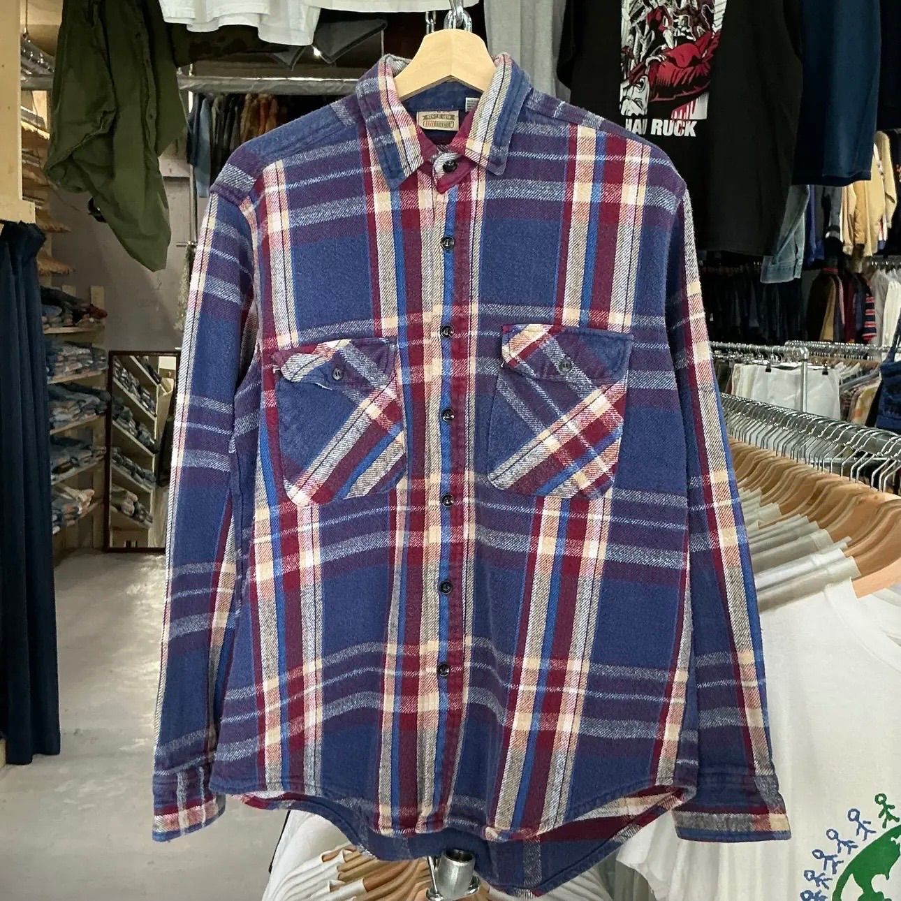 80s FIVE BROTHER L/S Heavy Flannel Shirt ファイブブラザー ヘビ