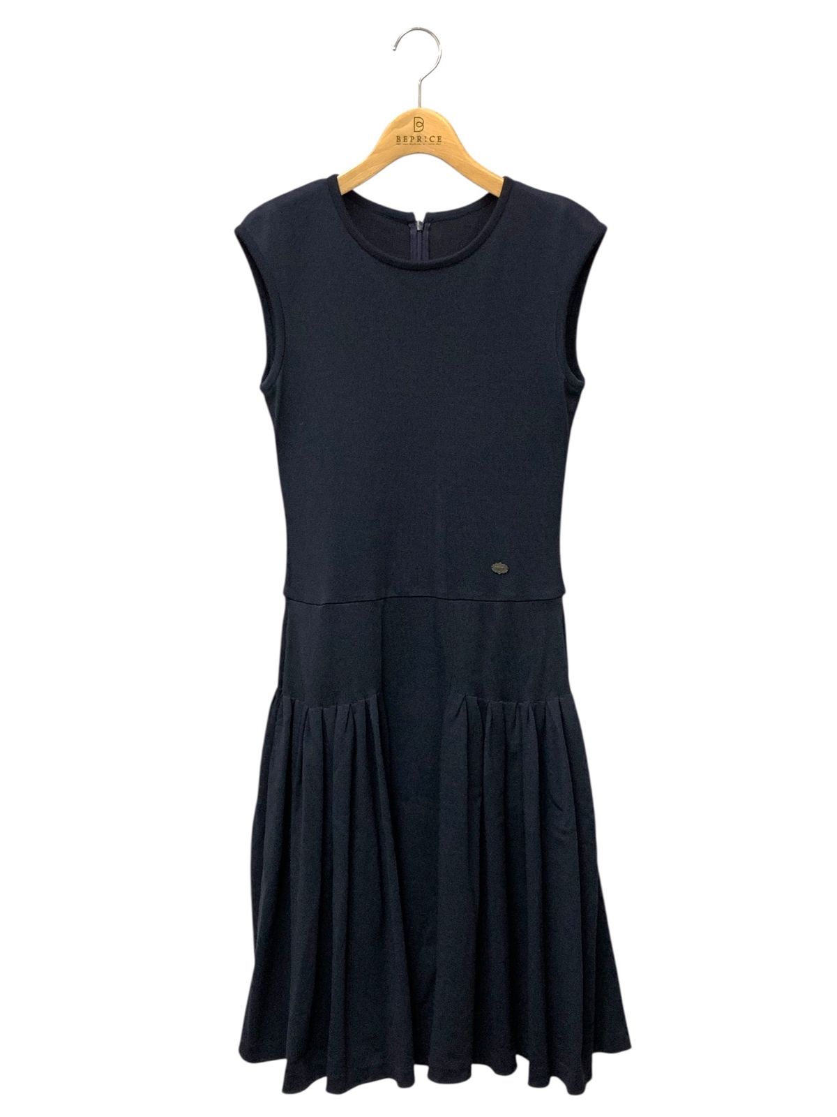 フォクシーブティック Knit Dress Double Tuck 36289 ワンピース 38 ネイビー IT23TF1WEAG1