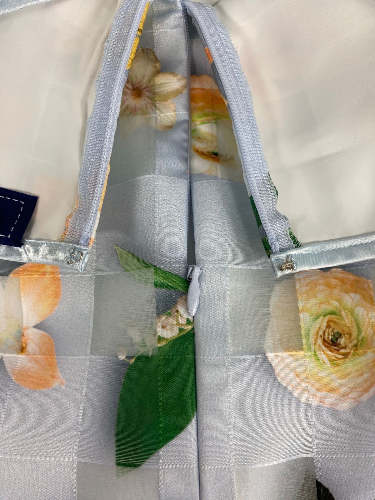 エムズグレイシー Organdy Flower Dress 911111 ワンピース 38 ブルー