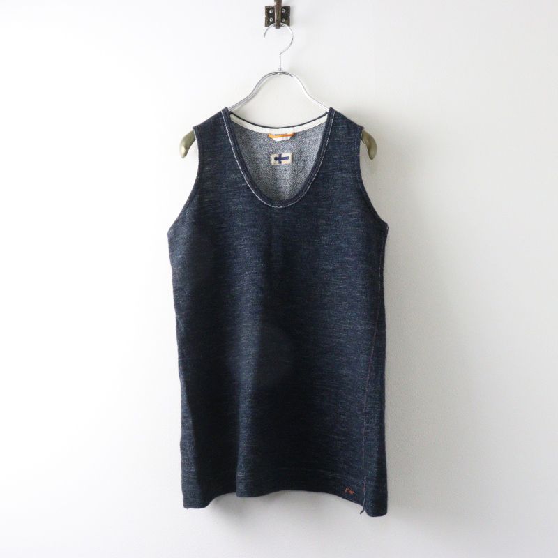 Archive Pal'las Palace VM indigo sleeveless knit top 0 navy