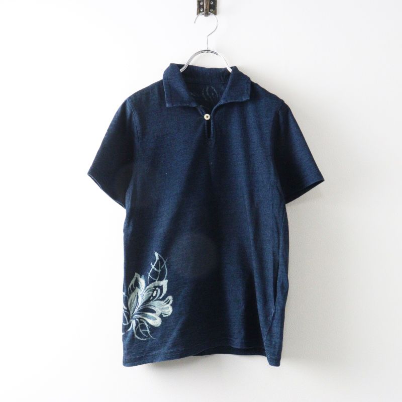 Archive Pal'las Palace indigo flower Short sleeved polo shirt 2 Archive Pal'las Palace indigo flower Short sleeved polo shirt 2
