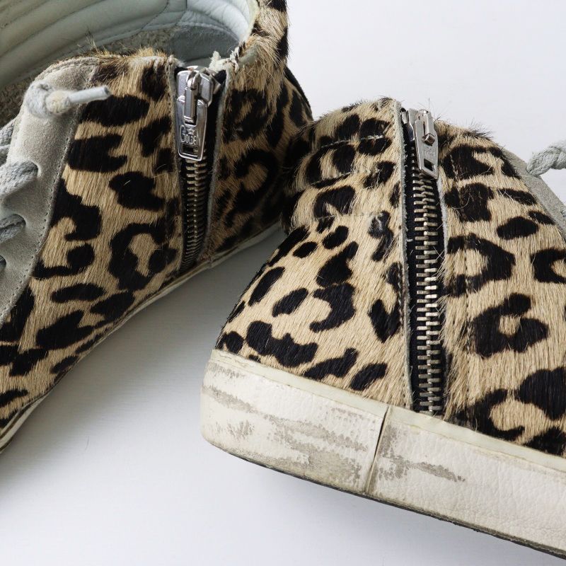 ゴールデングース GGDB GOLDEN GOOSE ミッドスター レオパードハラコ