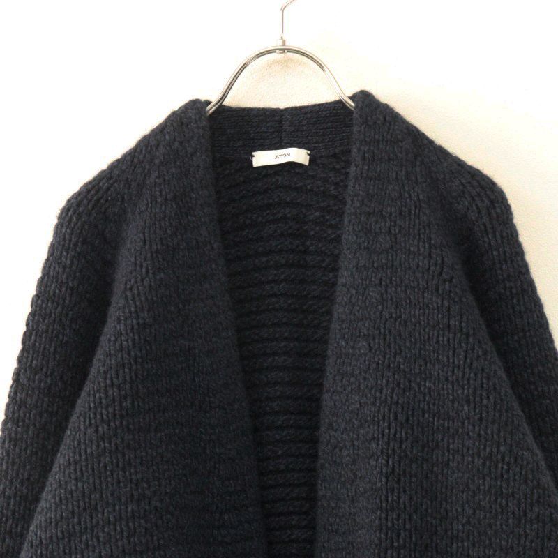 美品 定価6.4万 エイトン ATON WOOL CASHMERE SILK カーディガン 02