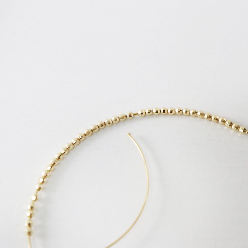 美品 定価14.3万 ミズキ MIZUKI 14K E3A2 バナナフープピアス M