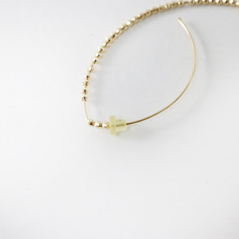 美品 定価14.3万 ミズキ MIZUKI 14K E3A2 バナナフープピアス M 美品 定価14.3万 ミズキ MIZUKI 14K E3A2 バナナフープピアス M